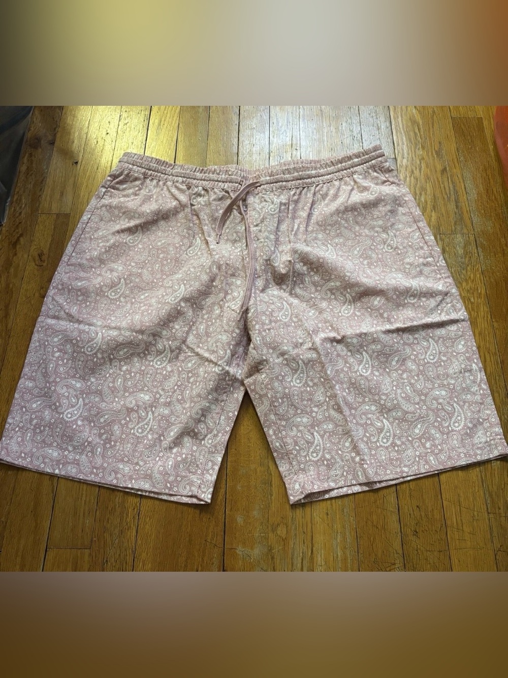 Clottee by Clot Paisley Print Sailboat Lightweight Shorts Pink 2XL 2X-Large XXL